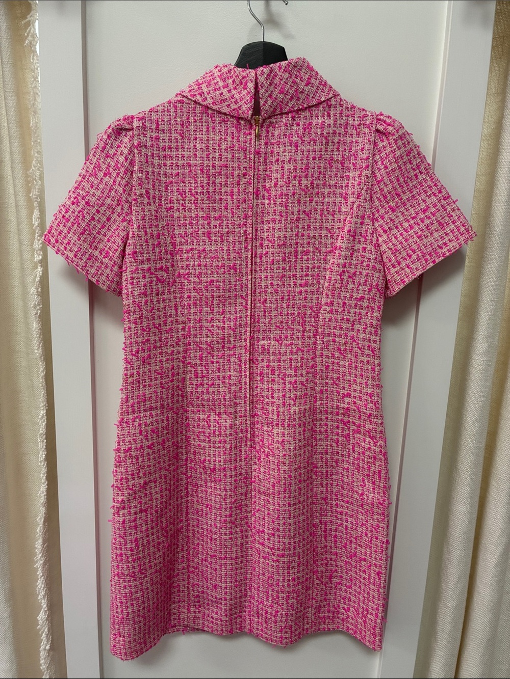 Lilly Pulitzer NWT Pink Tweed Short Sleeve Shift Dress - Picture 2 of 7